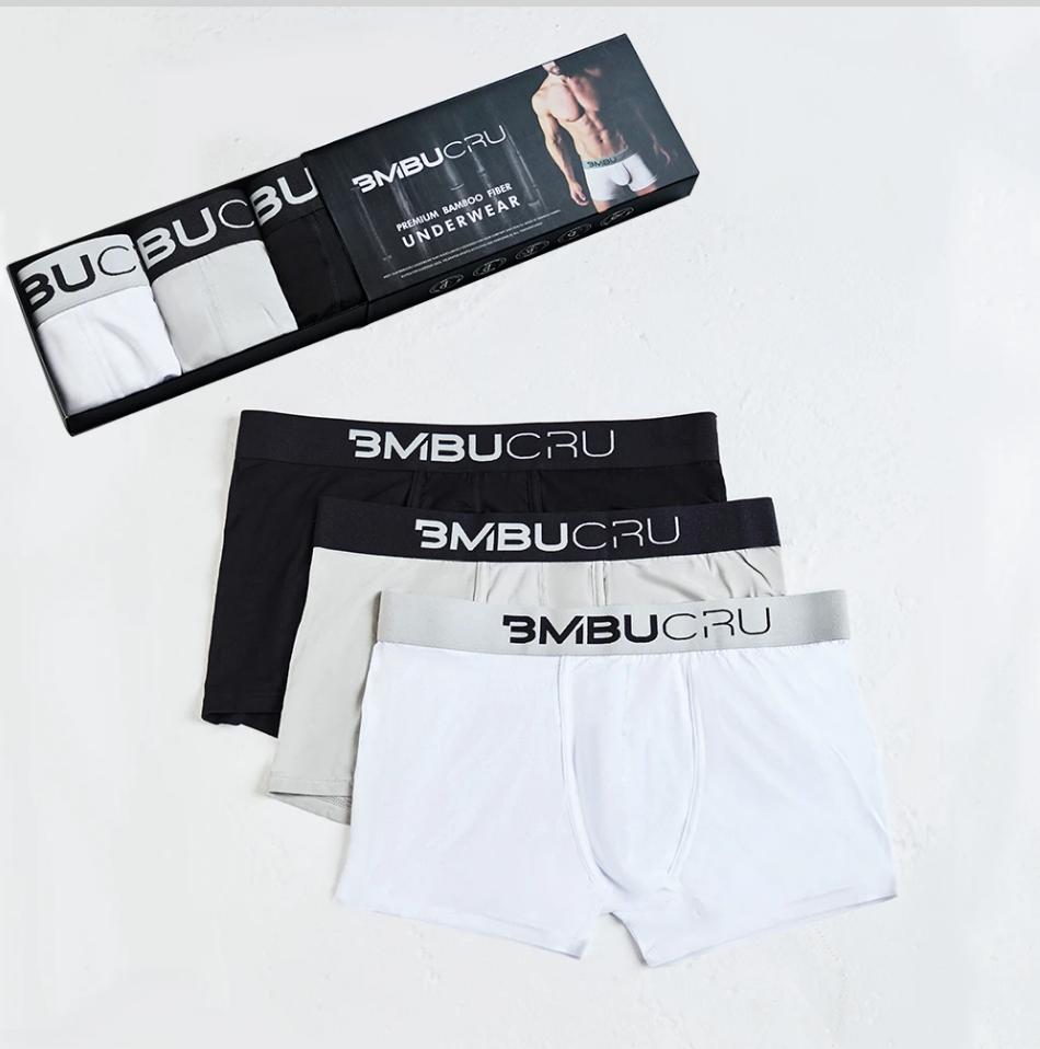 MULTI-COLORED TRUNKS SET 2 + MAN-PARTS & BODY SPRAY x 2 BMBU CRU BmbuCru GIFT SET